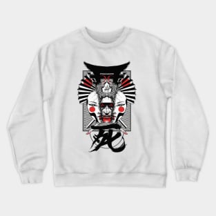Japanese Samurai Demon Mask Crewneck Sweatshirt